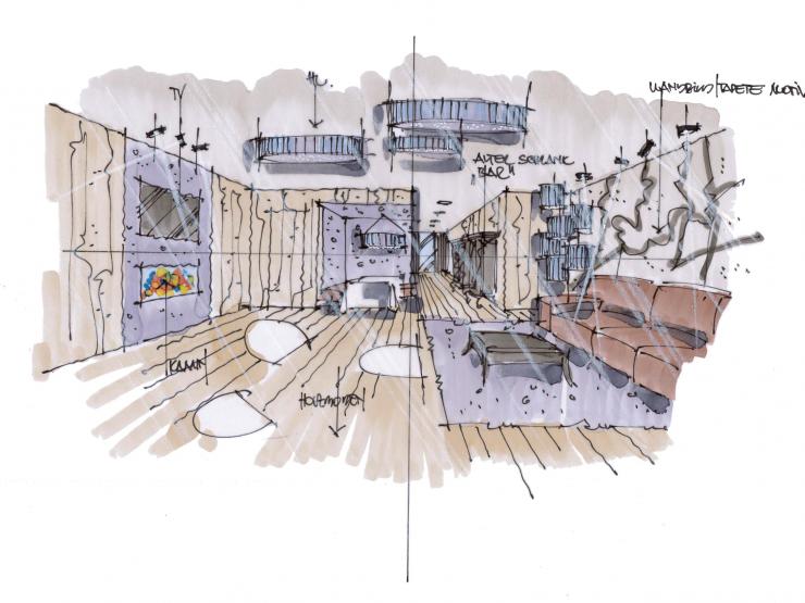 Skizze Suite Innenarchitektur köck+bachler