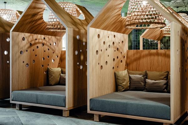 Ruheraum Lounge Innenarchitektur Südtirol Design