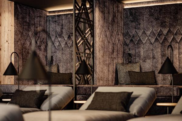 Ruheraum Lounge Innenarchitektur Südtirol Design